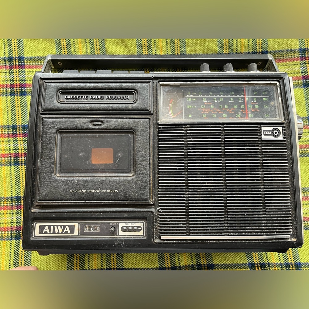 Vintage Aiwa cassette recorder boombox